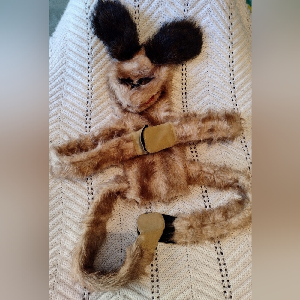 Mugglies Full Body Dog Puppet Animal Brown Wrap Around Arms Plush Vintage HTF